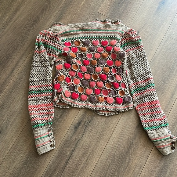 Multicolor Knit Cardigan Sweater - Picture 4 of 7